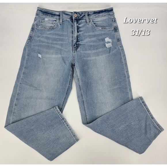 Lovervet by Vervet High Waisted Medium Wash Barrel Jeans – Size 31/13 - Picture 1 of 4